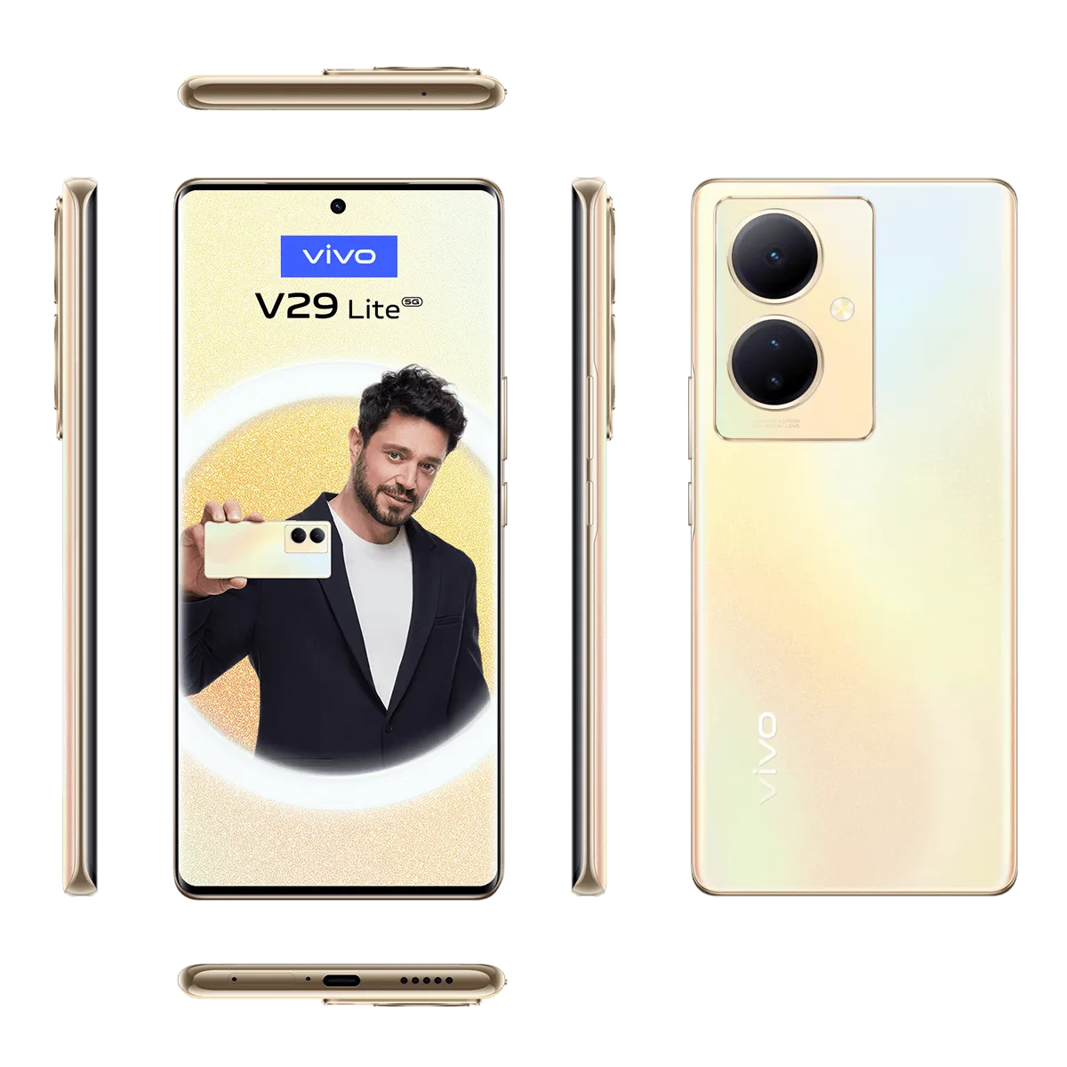 vivo V29 Lite Altın Işıltısı 8GB+256GB_5